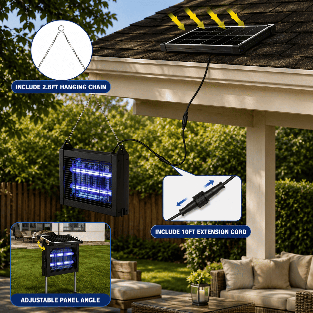 Acortix™Solar Bug Zapper